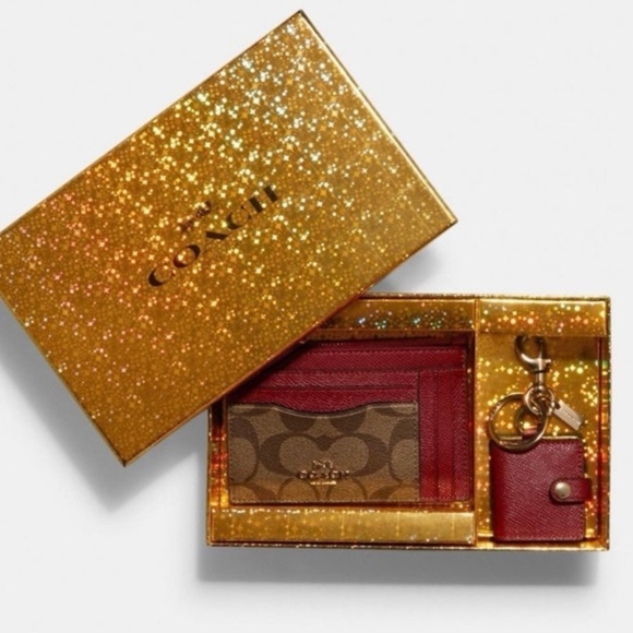 COACH Signature ID Case & Photo Keychain IN GIFT BOX NWT - Picture 1 of 4